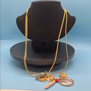 #63
Elegant Gold and Multicolor Pendant Necklace